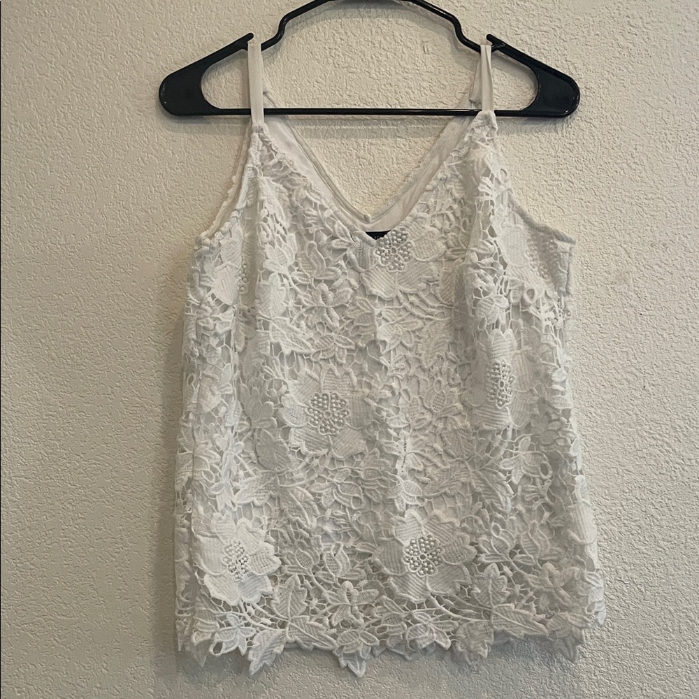 White House Black Market Floral Lace Camisole